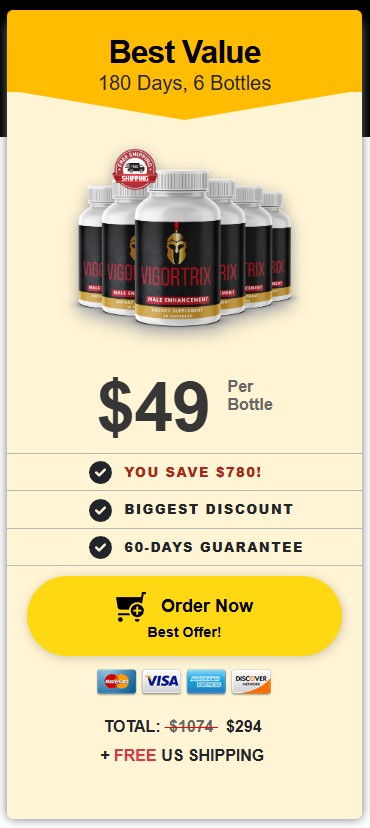 Vigortrix 6 bottle Price